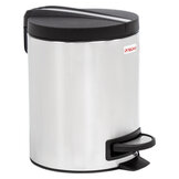 Ведро-контейнер для мусора (урна) с педалью LAIMA "Modern", 5 л, матовое, нержавеющая сталь
