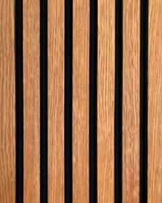 Декоративная реечная панель Woodnel Размер L шпон дуба (покрытие морилка)