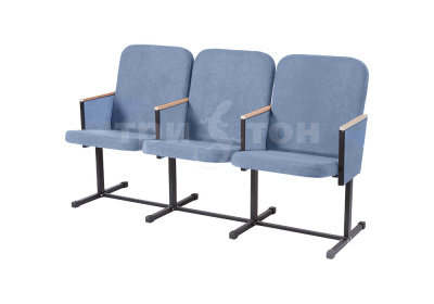 Театральные кресла Рим 2М (3-х местн.) (черн. муар)