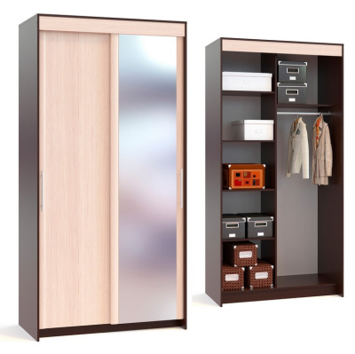 Шкаф-купе Контур ШР-126.2 с зеркалом