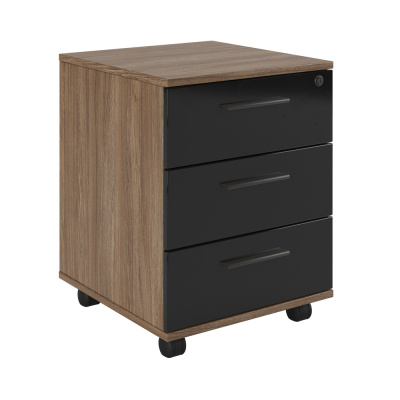 Тумба подкатная с 3 ящиками, глянец AST339313