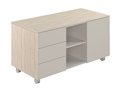 Тумба мобильная 3-х секционная NZ-0213.YN.GS