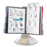 Демосистема настольная на 10 панелей, с 10 цветными панелями А4, серая, BRAUBERG "SOLID", 236715