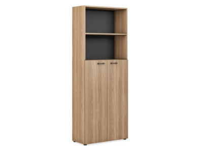 Шкаф для документов ( низ средние фасады, верх открытый) 800х2050 EVL406