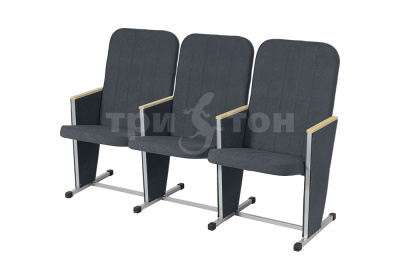 Театральные кресла Лондон М (3-х местн.) (серебр.мет.)