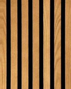 Декоративная реечная панель Woodnel Размер L шпон ясеня (покрытие морилка)