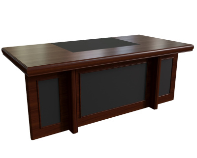 Стол письменный с кожаными вставками 22101