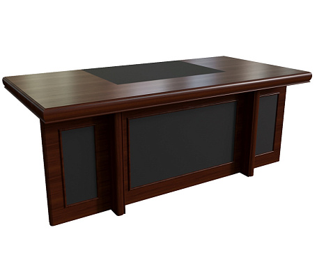 Стол письменный с кожаными вставками 22101